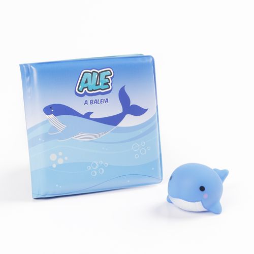 Livro de banho com bichinho baleia unissex Pimpolho