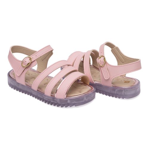Sandália infantil glam Pimpolho rosa