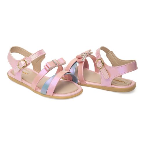 Sandália infanti glam pimpolho rosa/azul