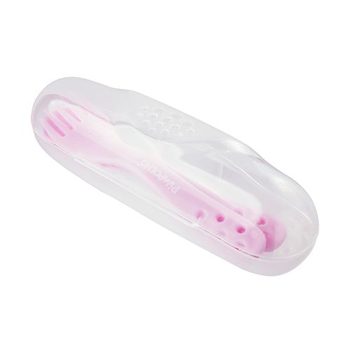 Kit talher infantil com estojo fem Pimpolho