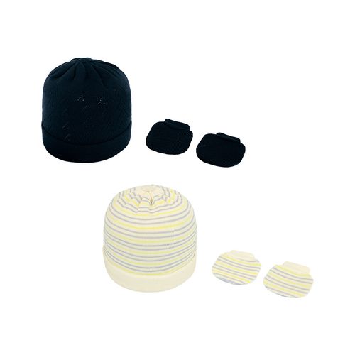 Kit gorro e luva RN masculino Pimpolho