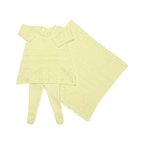 Kit Manta Vestido e Calça RN feminino Pimpolho