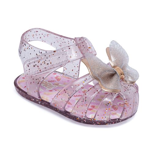Sandália infantil mimo glitter cobre