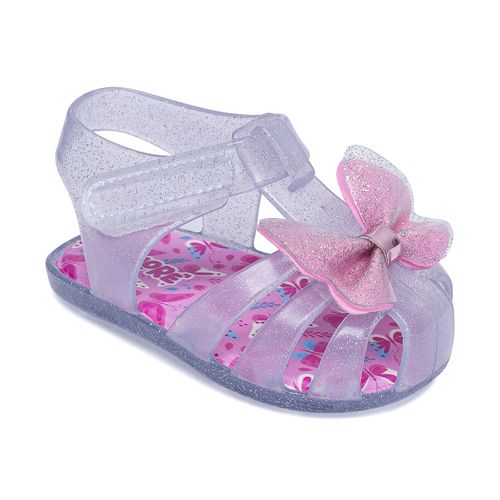 Sandália infantil mimo glitter prata