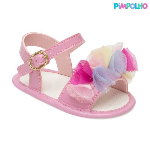 Sandália infantil festa Pimpolho rosa