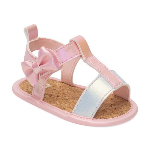 Sandália infantil arco iris Pimpolho rosa/branca