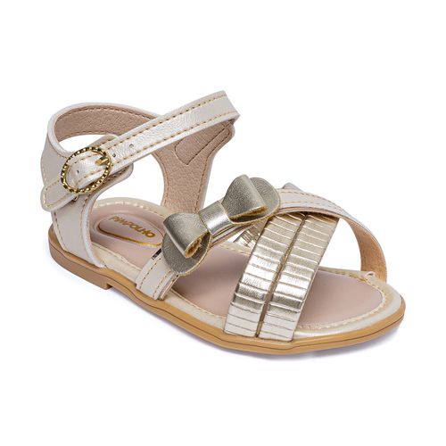 Sandália infantil glam Pimpolho dourada