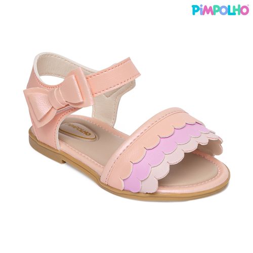 Sandália infantil arco iris Pimpolho salmão