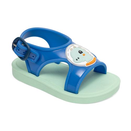 Sandalia infantil tic tac Pimpolho papete azul/verde