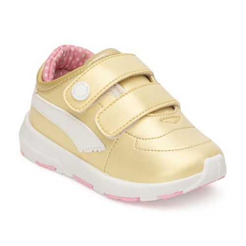 Tênis sport jogging pimpolho dourado
