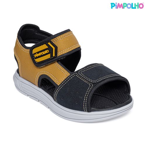 Sandália infantil mini trekker Pimpolho preto/caramelo