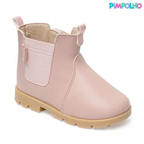 Bota chelsea infantil Pimpolho rosa
