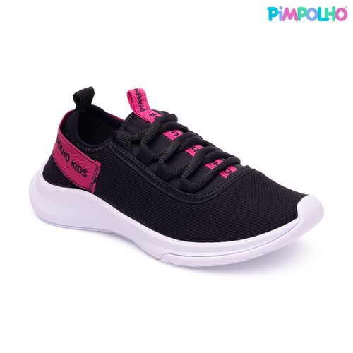 Tênis sport kids pimpolho preto/rosa