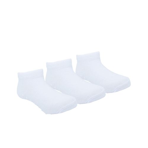 Kit meia lisa 3 prs/tag cano baixo 21-25 branca unissex Pimpolho