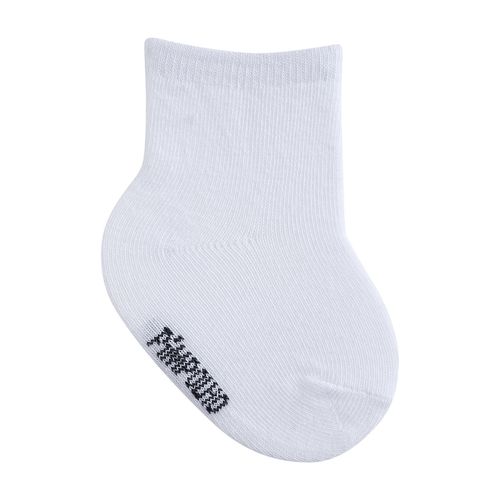Kit meia lisa 3 prs/tag cano alto 00-15 branca/azul masculina Pimpolho