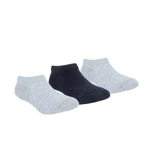 Kit Meia Lisa 3 prs/tag invisivel cinza/preta 31-34 unissex Pimpolho