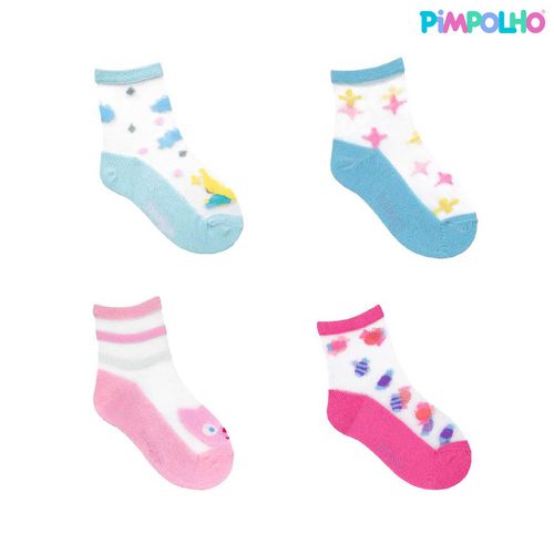 Meia transparente 21-25 feminino Pimpolho