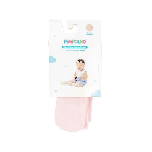 Meia calça algodão lisa 00 A 05 Meses feminino Pimpolho