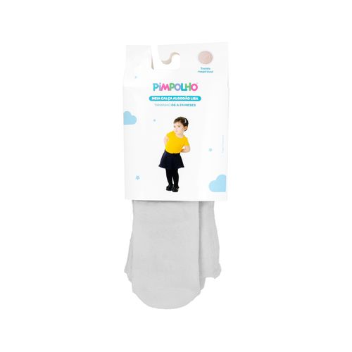 Meia calça algodão lisa 06 A 24 Meses feminino Pimpolho