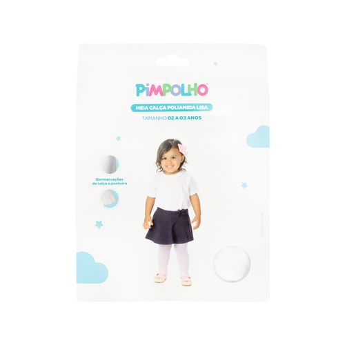 Meia calça poliamida lisa 02 A 03 anos feminino Pimpolho