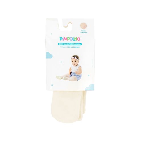 Meia calça algodão lisa 00 A 05 Meses feminino Pimpolho