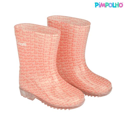 Galocha infantil rosa love feminina Pimpolho