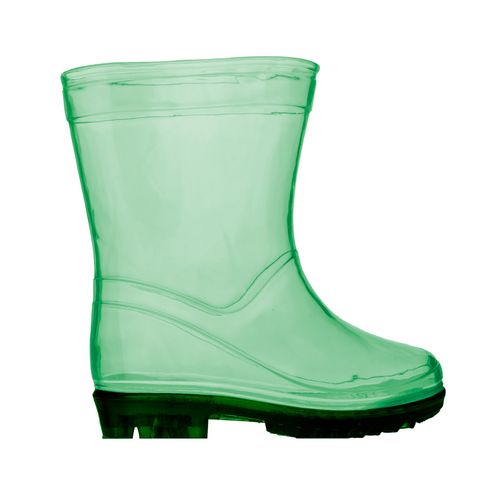 Galocha infantil transparente verde masculina Pimpolho