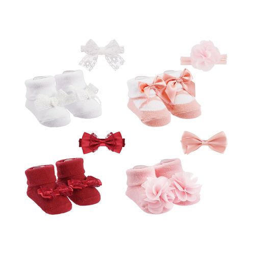 Kit meia festinha com faixa soft RN feminino Pimpolho