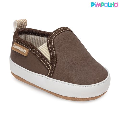 Tênis slip fit infantil Pimpolho marrom